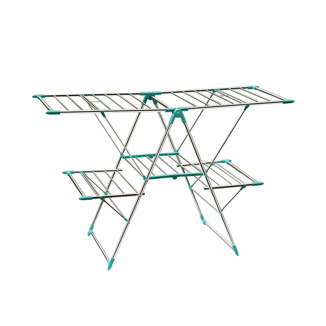 Tendedero de suelo para ropa (modelo de cuatro alas)