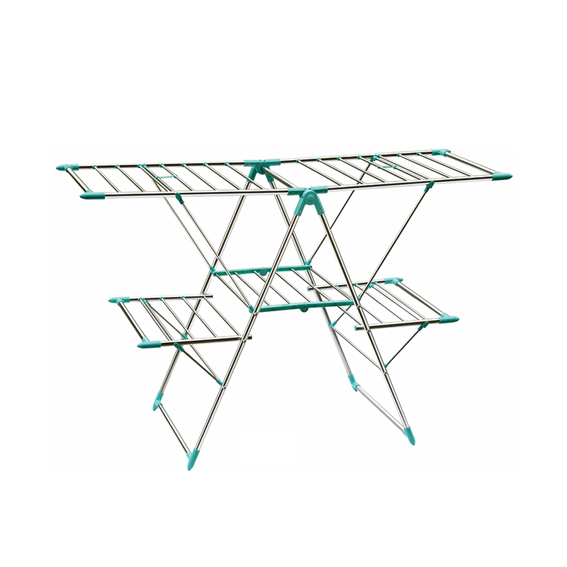 Tendedero de suelo para ropa (modelo de cuatro alas)