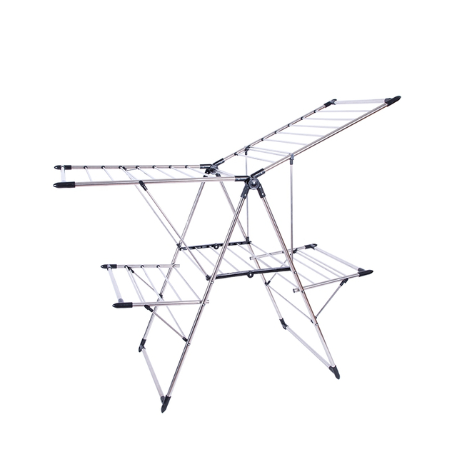 Tendedero de suelo para ropa (modelo de cuatro alas)